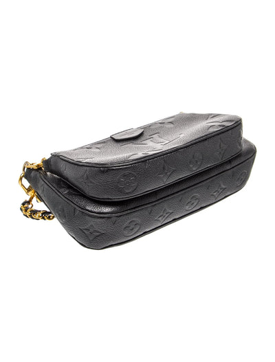 $3200 Louis Vuitton Empreinte Monogram Giant Multi Pochette Accessories Black
