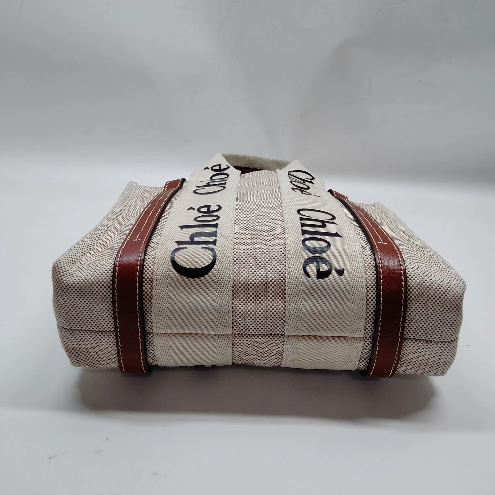 Chloe Tote Bag Brown Canvas