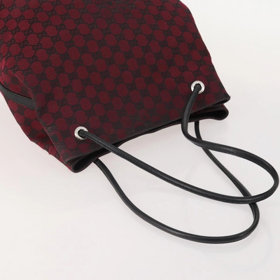 $795 GUCCI GG GG Denim Gifford Red Tote
