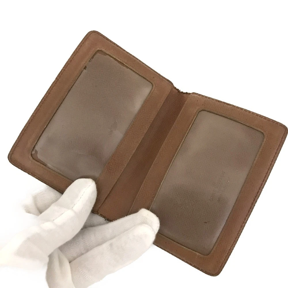 $535 1987 Louis Vuitton Monogram Porte 2 Cartes Vertical Pass Card Case 872AN