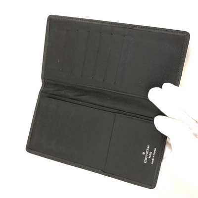 $630 Louis Vuitton Taiga Porte Valeurs Cartes Credit Leather Long Wallet MI0016
