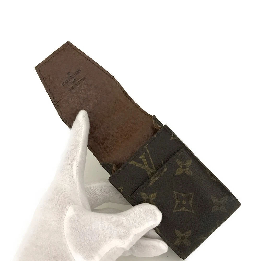 $340 2001 Louis Vuitton Monogram Cigarette Tobacco Case Brown CT1011