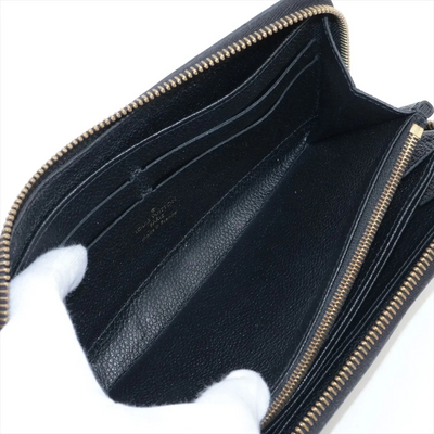 $1170 Louis Vuitton Empreinte Zippy Wallet M61864 Noir Zip Round Wallet