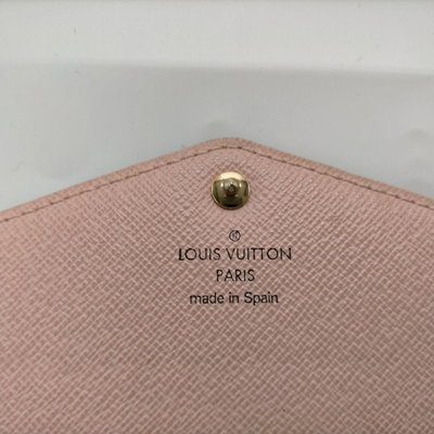 $800 2018 Louis Vuitton Monogram Sarah Wallet NM Rose Ballerine CA3128