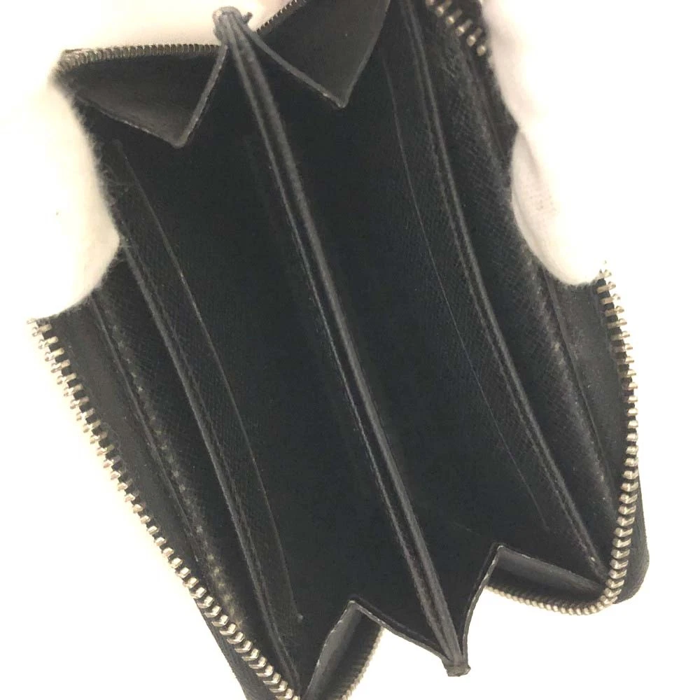 $435 2012 Louis Vuitton Damier Graphite Zippy Zip Coin Purse Wallet Black MI2172