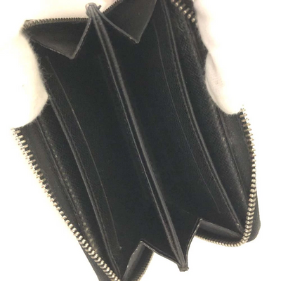 $435 2012 Louis Vuitton Damier Graphite Zippy Zip Coin Purse Wallet Black MI2172