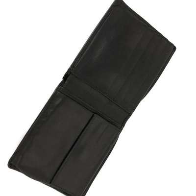 $650 PRADA Vitello Move Logo Bifold Wallet Black