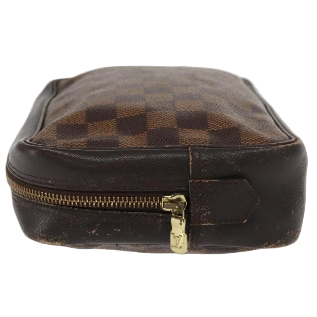 $1130 1998 LOUIS VUITTON Damier Ebene Toiletry Bag 25 CA0968