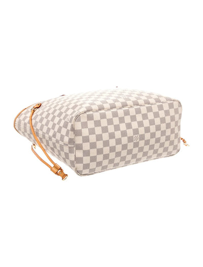 $2,240 Louis Vuitton Damier Azur Neverfull MM with Pouch