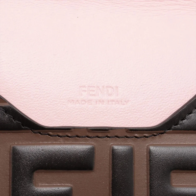 $850 Fendi Vitello Cruise F is Fendi Bi-Color FF 1974 Embossed Envelope