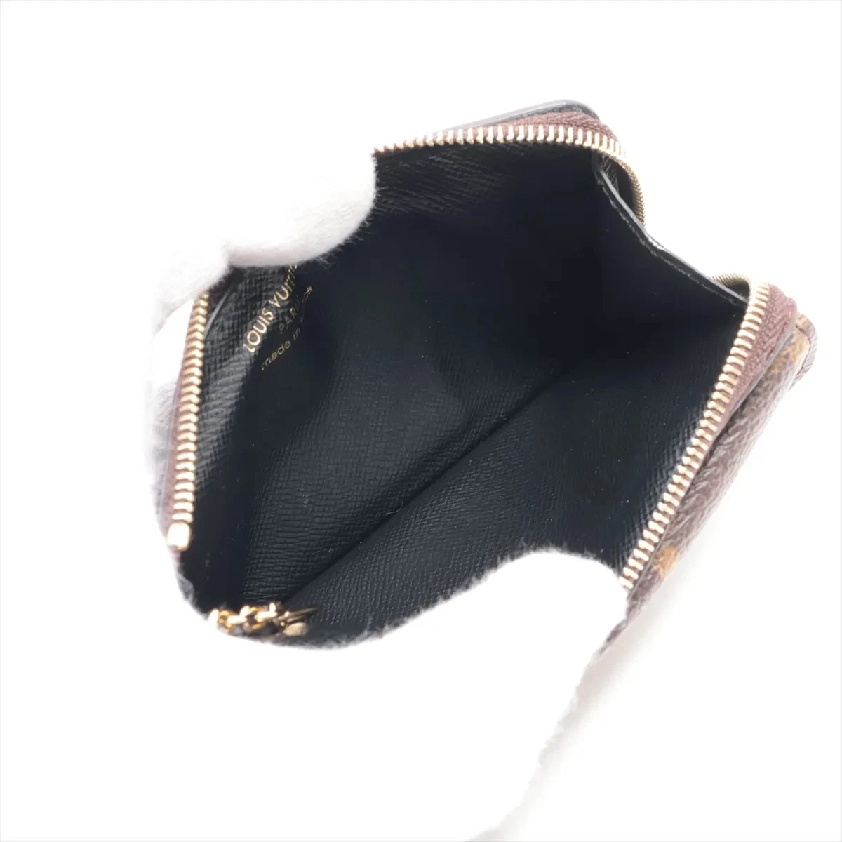 $695 Louis Vuitton Monogram Porto Cartolecto Verso Black × Brown 10021123