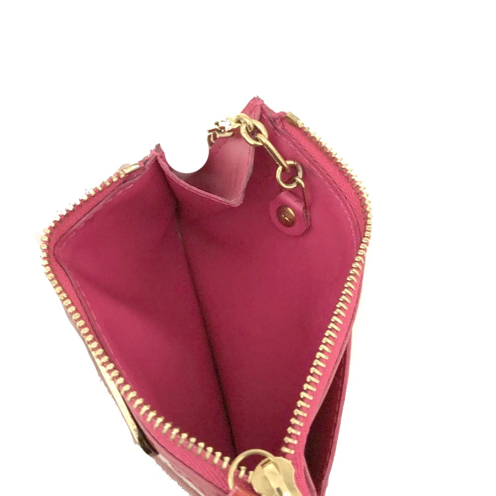 $390 2009 Louis Vuitton Monogram Vernis Key Pouch Pink CA1049