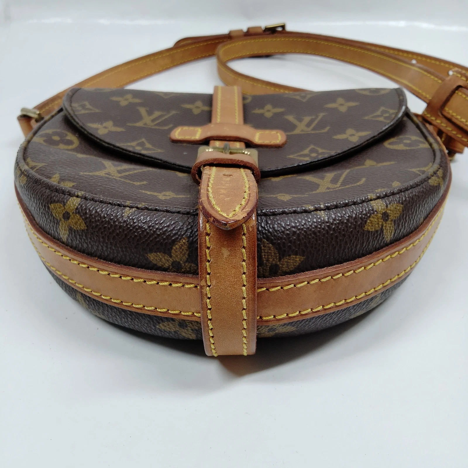 $1060 1988 Louis Vuitton LV Shoulder Bag Chantilly PM Brown Monogram 883VI