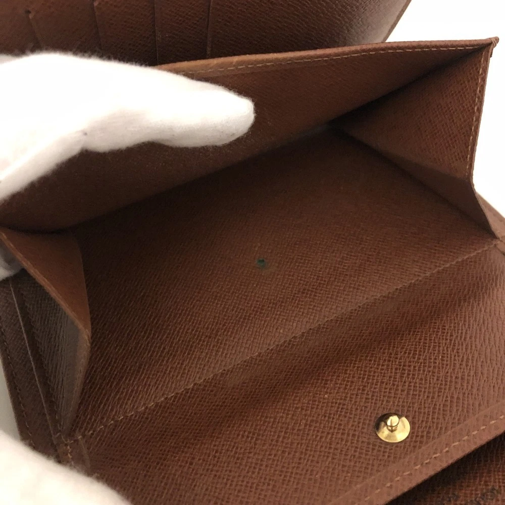 $550 2000 Louis Vuitton Monogram Porte Tresor Etui Papiers Trifold Wallet SP0050