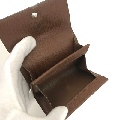 $440 2001 Louis Vuitton Monogram Porte-Monnaie Plat Coin Purse MI1001