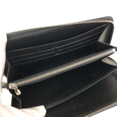 $1040 2008 Louis Vuitton Epi Zippy Zip Around Organizer Long Wallet Black SN1008