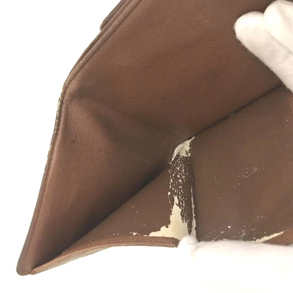 Louis Vuitton Monogram Portefeiulle Elise Trifold Wallet Brown TH0956