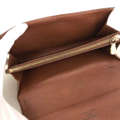 $725 2000 Louis Vuitton Monogram Portefeiulle Sarah Long Bifold Wallet Brown TH1000