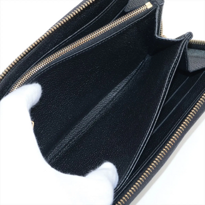 $1170 Louis Vuitton Empreinte Zippy Wallet M61864 Noir Zip Round Wallet