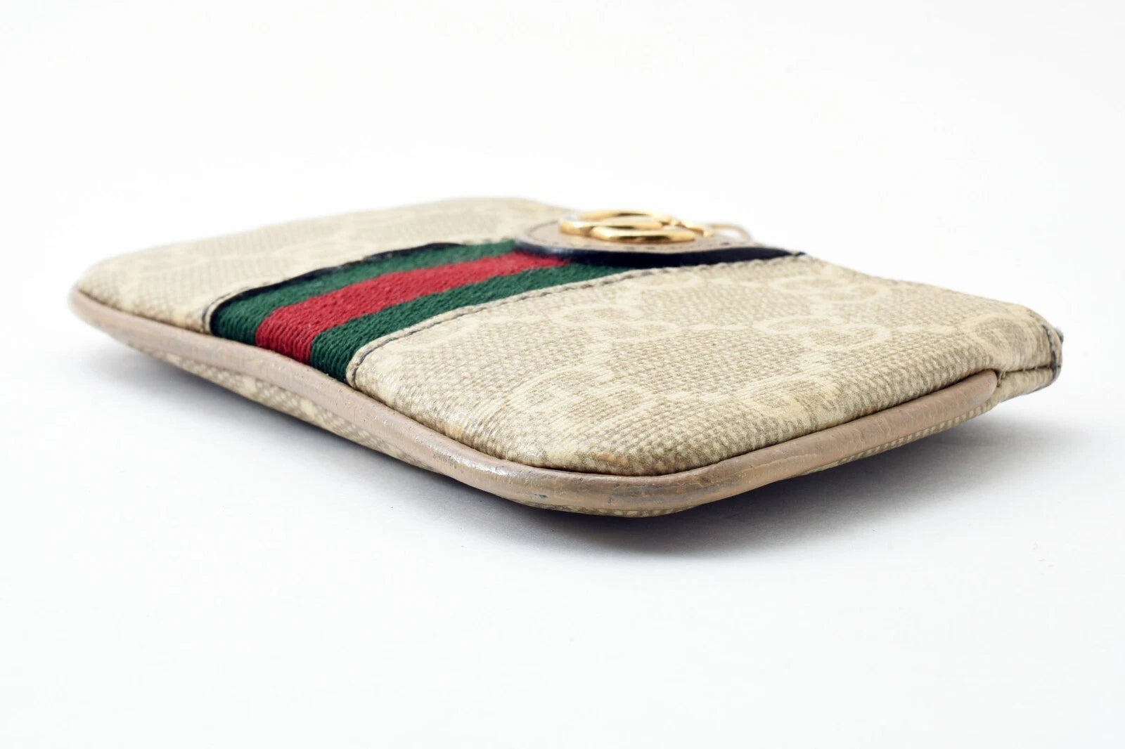 GUCCI Ophidia GG Sherry Line Marmont Coin Case Purse Wallet PVC Double