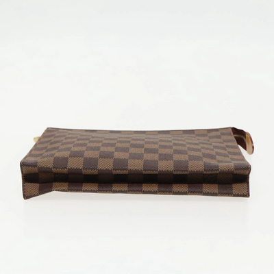 $760 1996 LOUIS VUITTON Damier Ebene Toiletry Pouch 26 TH0956