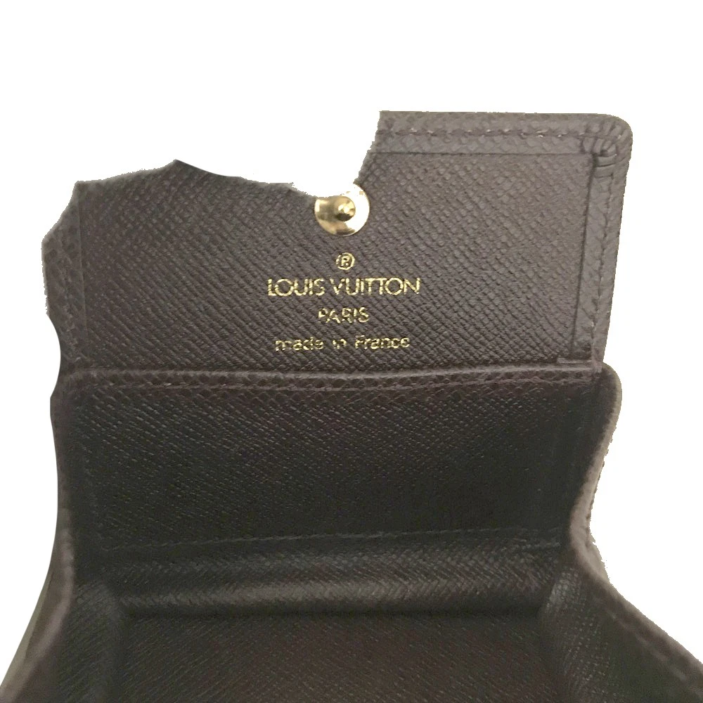 Louis Vuitton Taiga Porte Mannaie Boite Leather Coin Purse Wallet MI0928