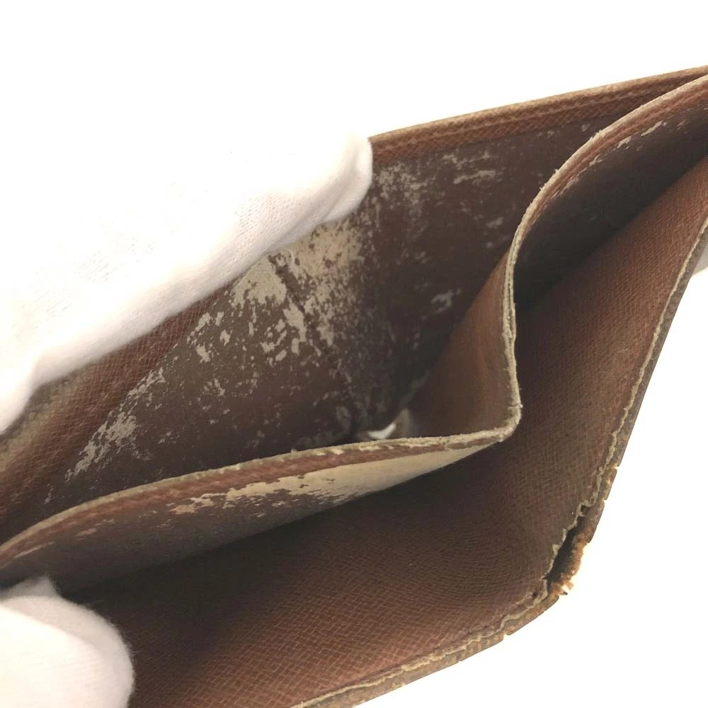 $545 1994 Louis Vuitton Monogram Portefeiulle Marco Bifold Wallet Brown CA0934