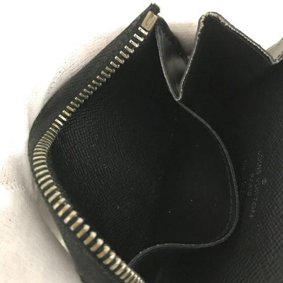 $345 Louis Vuitton Damier Graphite Car Key Case Black SN1177