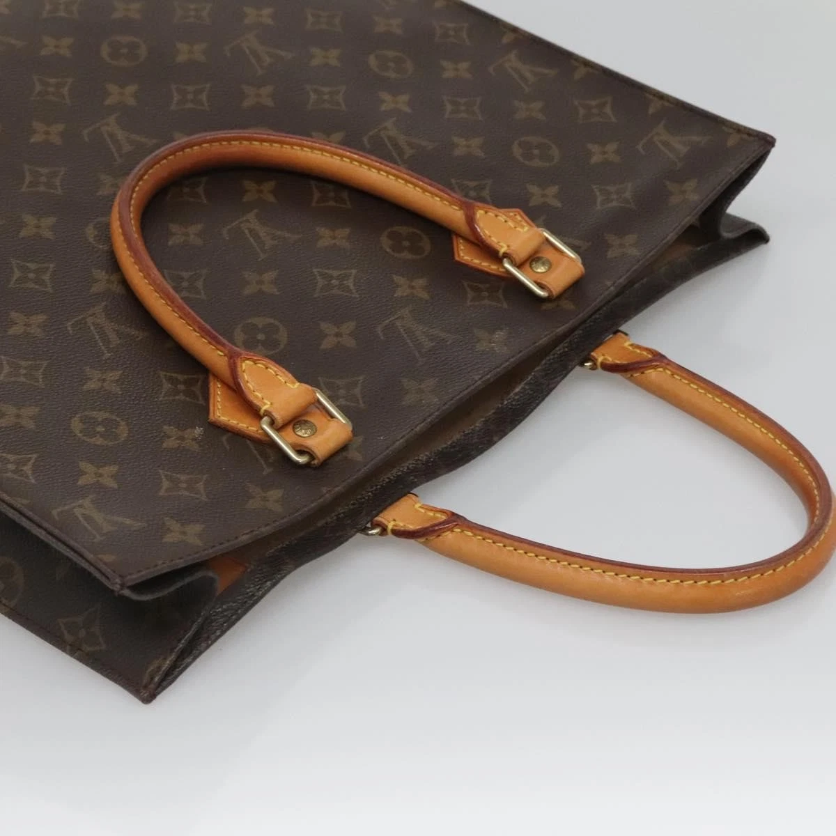 LOUIS VUITTON Monogram Sac Plat Hand Bag
