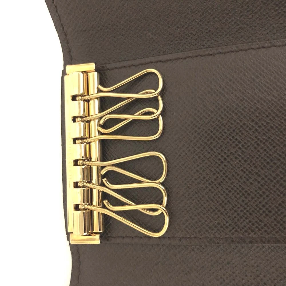 $340 2003 Louis Vuitton Damier Multicles 6 Ring Key Case Brown TH0023