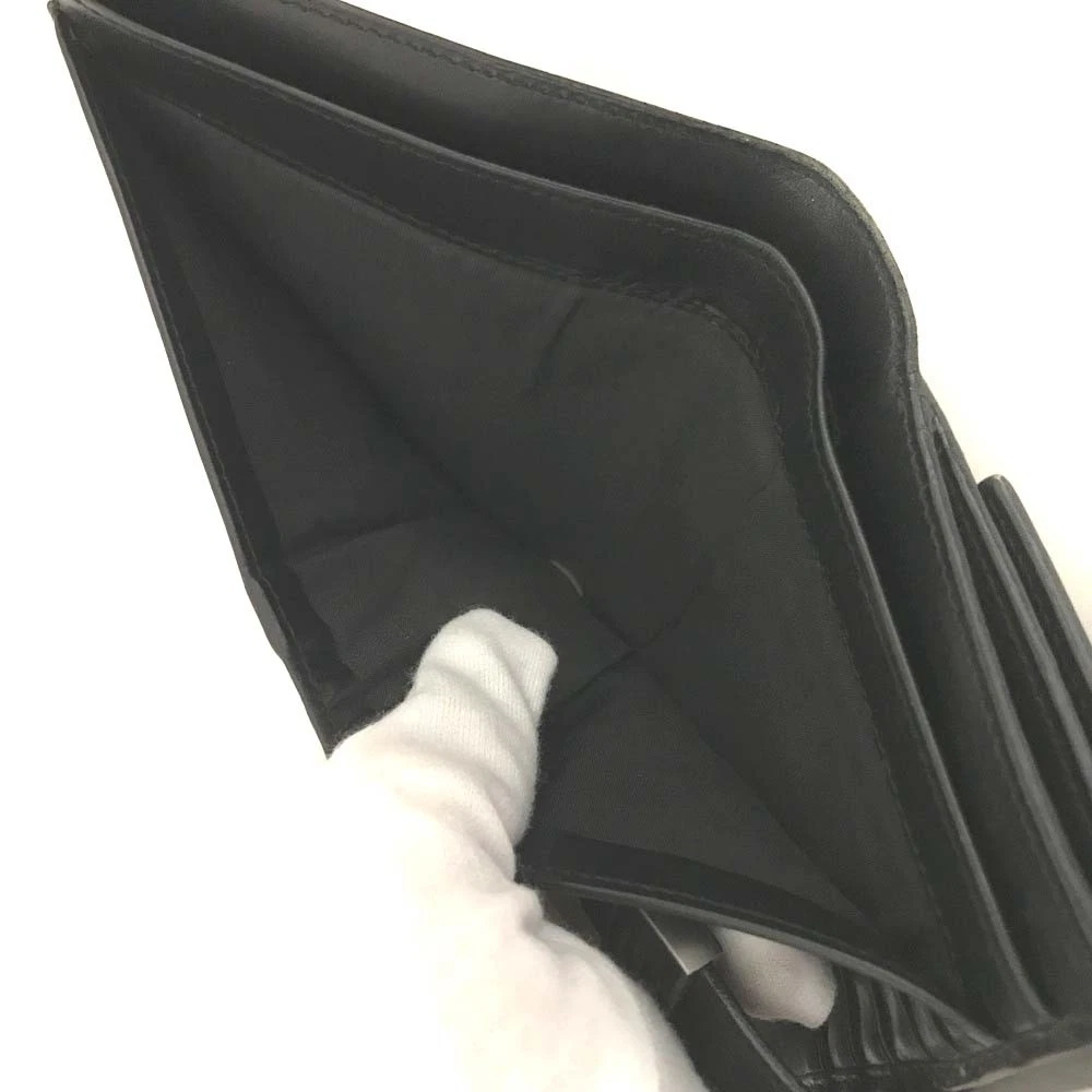 GUCCI Logo Canvas Bifold Wallet Purse Black