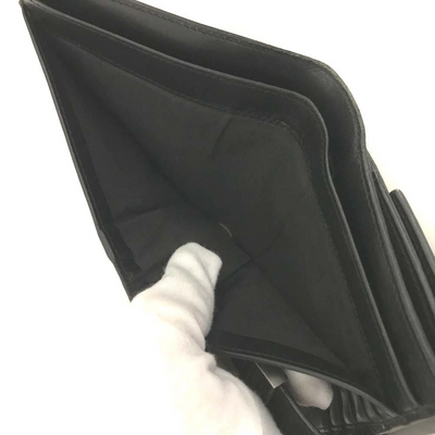 GUCCI Logo Canvas Bifold Wallet Purse Black