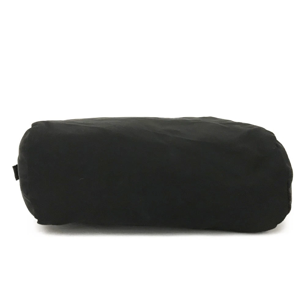 $650 PRADA Logo Plate Nylon Cosmetic Pouch Bag Black