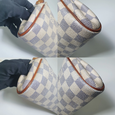 $1460 2012 Louis Vuitton Damier Azur Eva Clutch SN2182