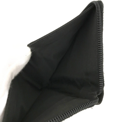 $480 PRADA Tessuto Nylon Logo Plate Zippy Bifold Wallet Black