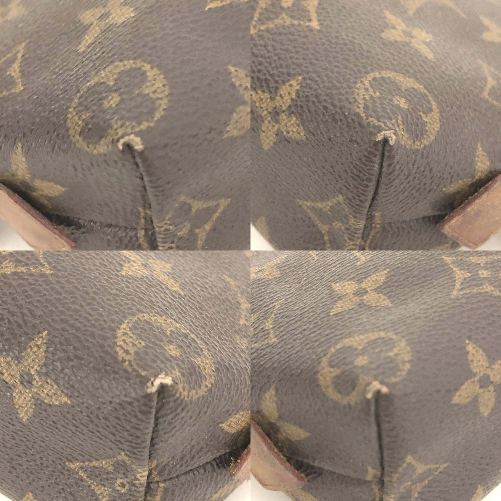 $600 2003 Louis Vuitton Monogram Pochette Cosmetics Pouch Brown CA0093