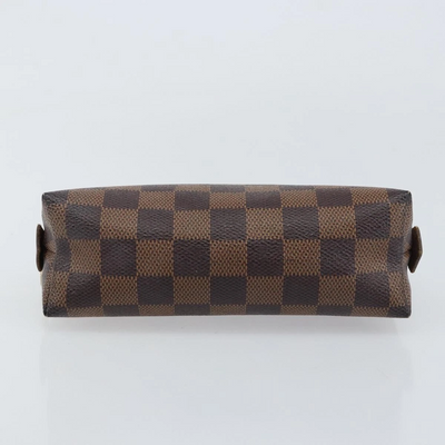 $600 2010 LOUIS VUITTON Damier Ebene Cosmetic Pouch CA4180