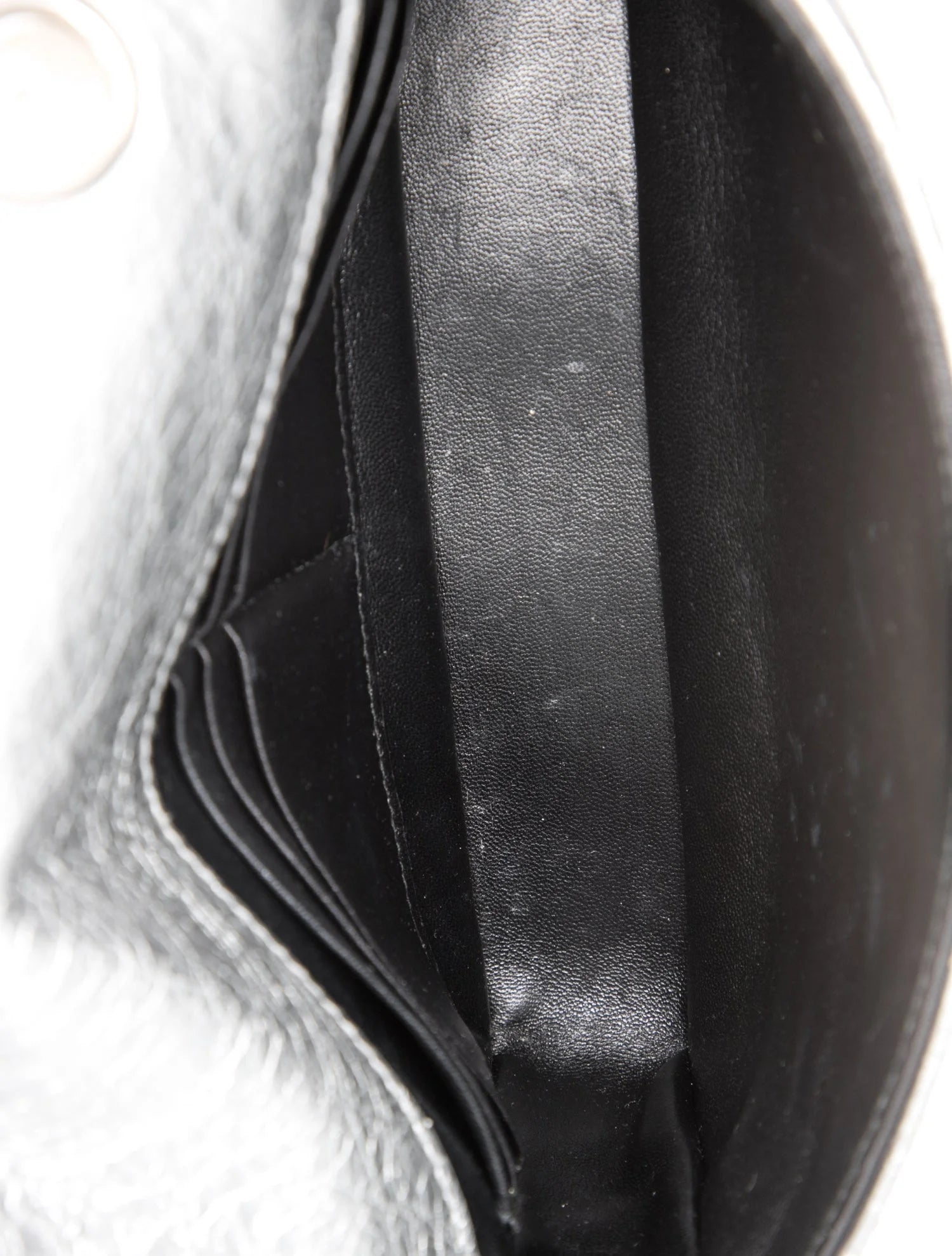 $2250 2018 Balenciaga Metallic Arena Calfskin Logo Matelasse S BB Round Shoulder Bag Argent