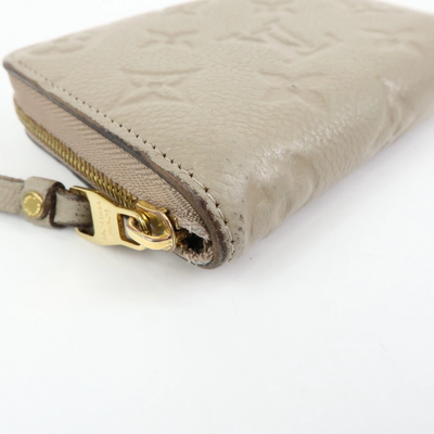 $760 Louis Vuitton Monogram Empreinte Round Zippy Coin Case Beige RFID