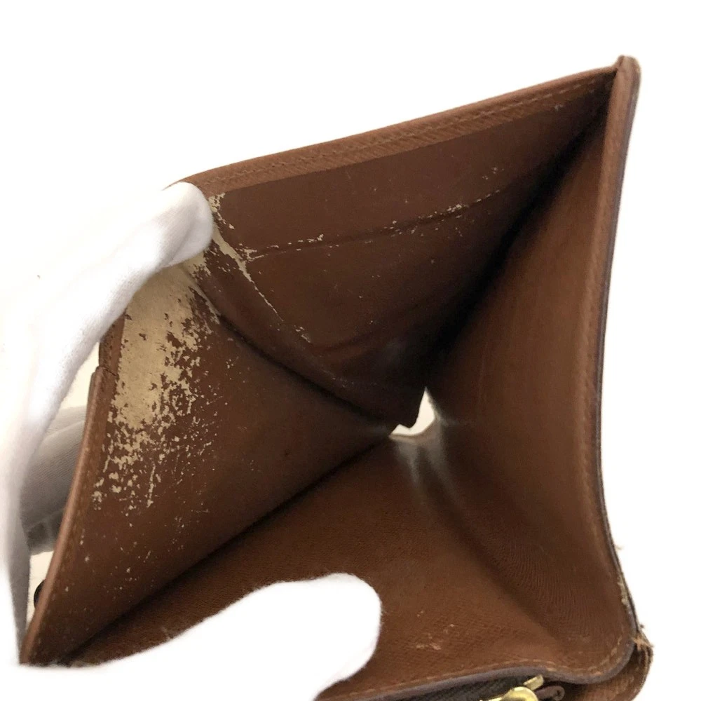 Louis Vuitton Monogram Porte Papier Zippe Bifold Wallet Brown SP1919