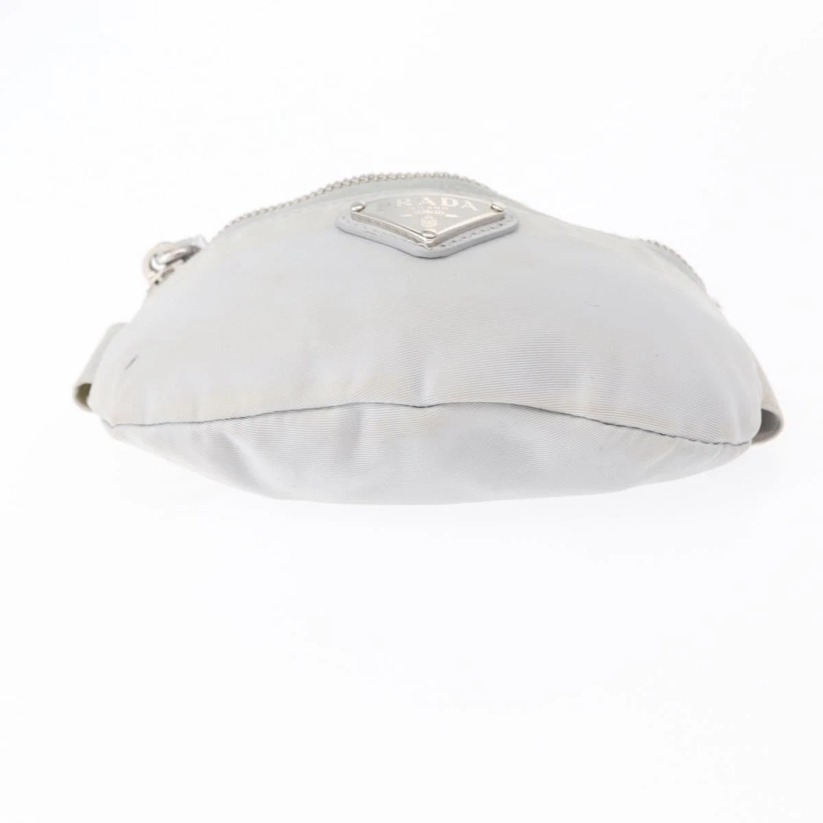 $925 Prada Triangle Plate Wrist Pouch