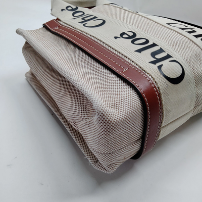Chloe Tote Bag Brown Canvas