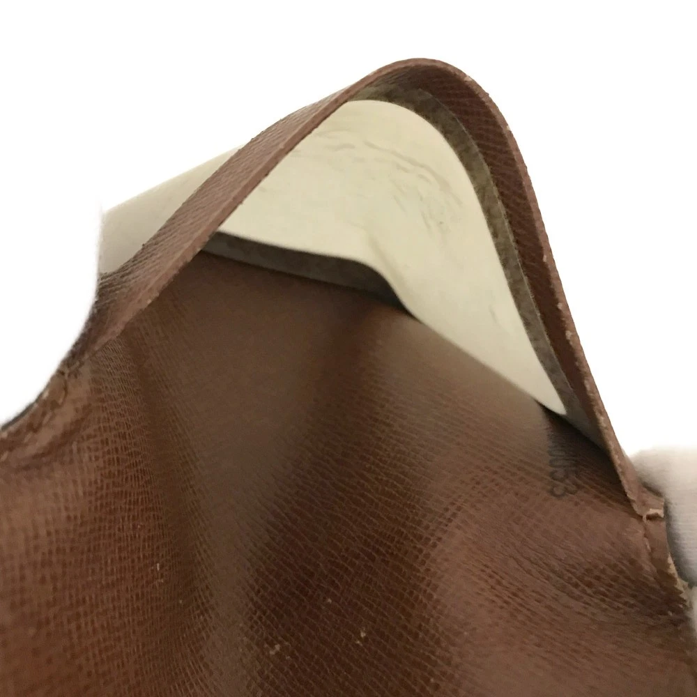 $535 2003 Louis Vuitton Monogram Porte 2 Cartes Vertical Pass Card Case Brown CA0053