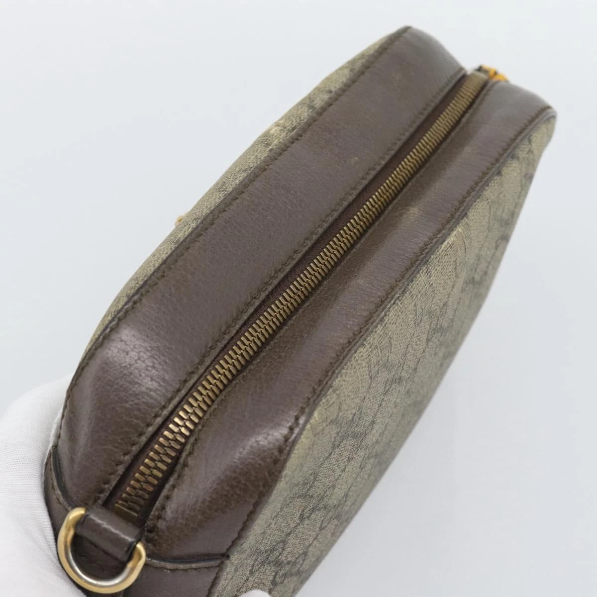 $1490 Gucci GG Supreme Monogram Web Neo Vintage Shoulder Bag Beige New Acero Crop