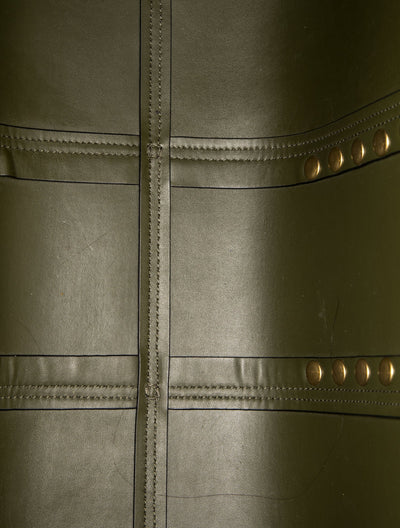 $448 Tory Burch T Studded Tote Olive Green
