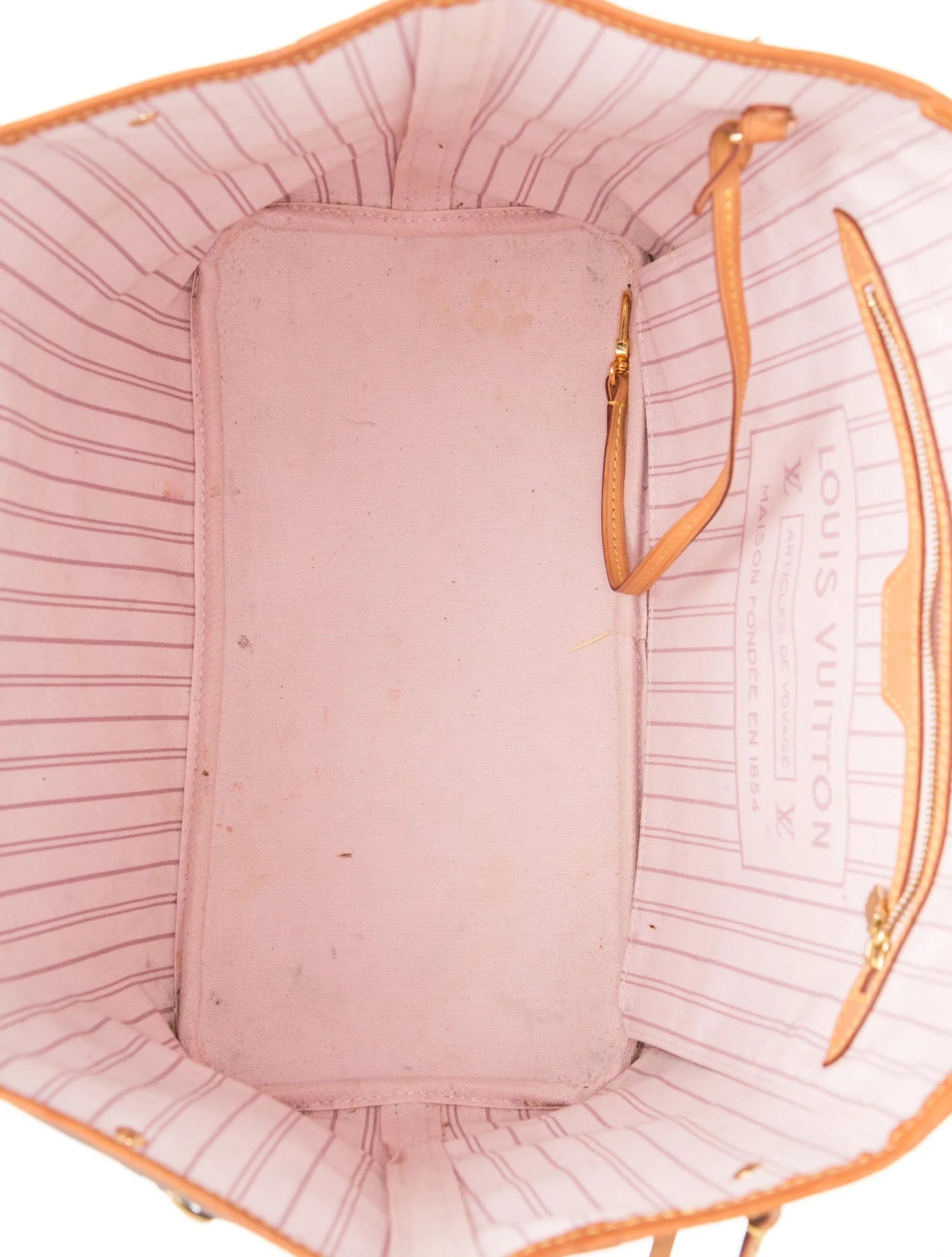 $2800 2015 Louis Vuitton Monogram Saint Barth V Neverfull MM Light Pink