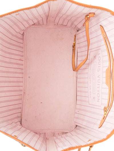 $2800 2015 Louis Vuitton Monogram Saint Barth V Neverfull MM Light Pink