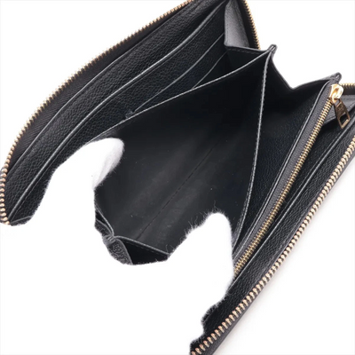 $1170 Louis Vuitton Empreinte Zippy Wallet Black