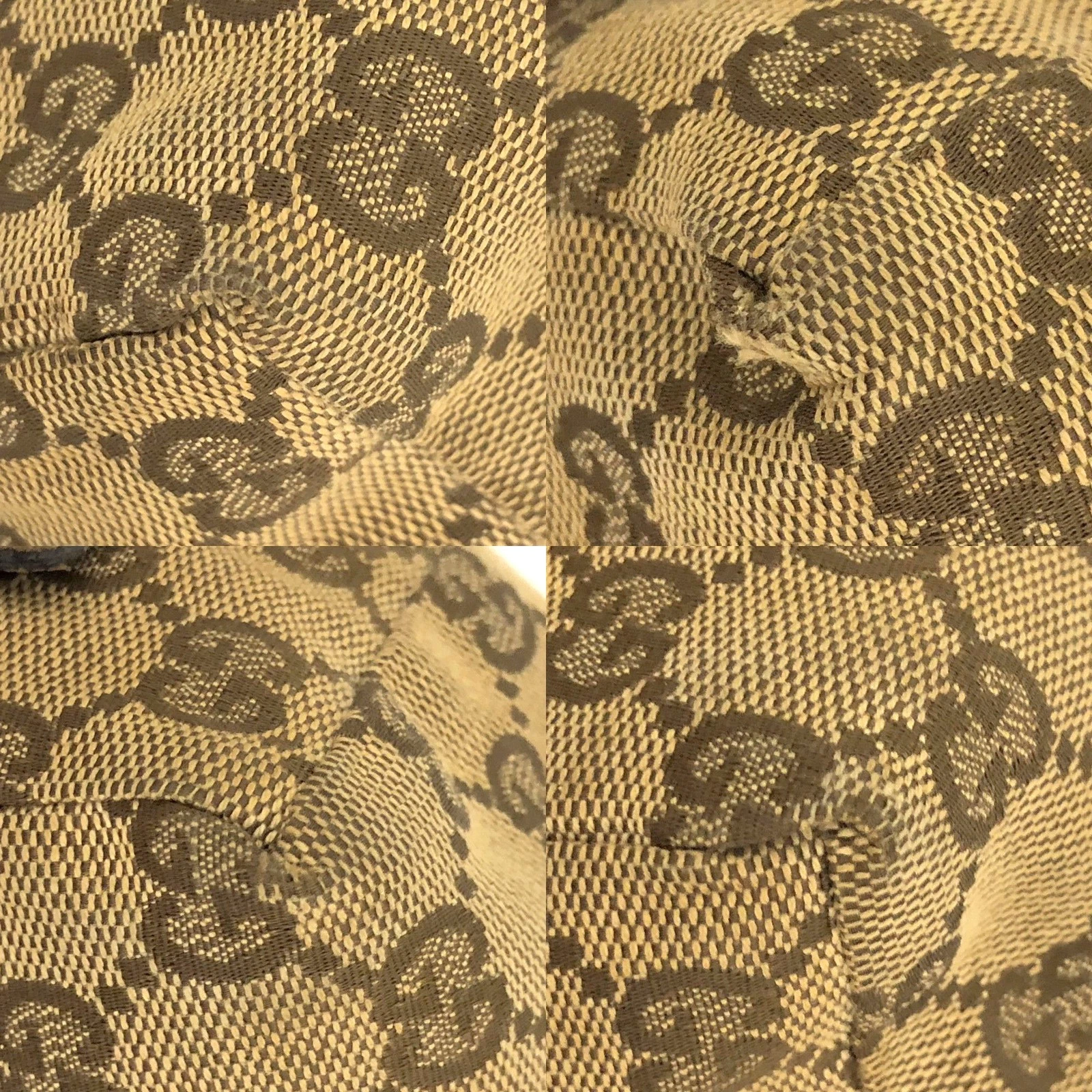 $450 Gucci Monogram Large Cosmetic Case Brown