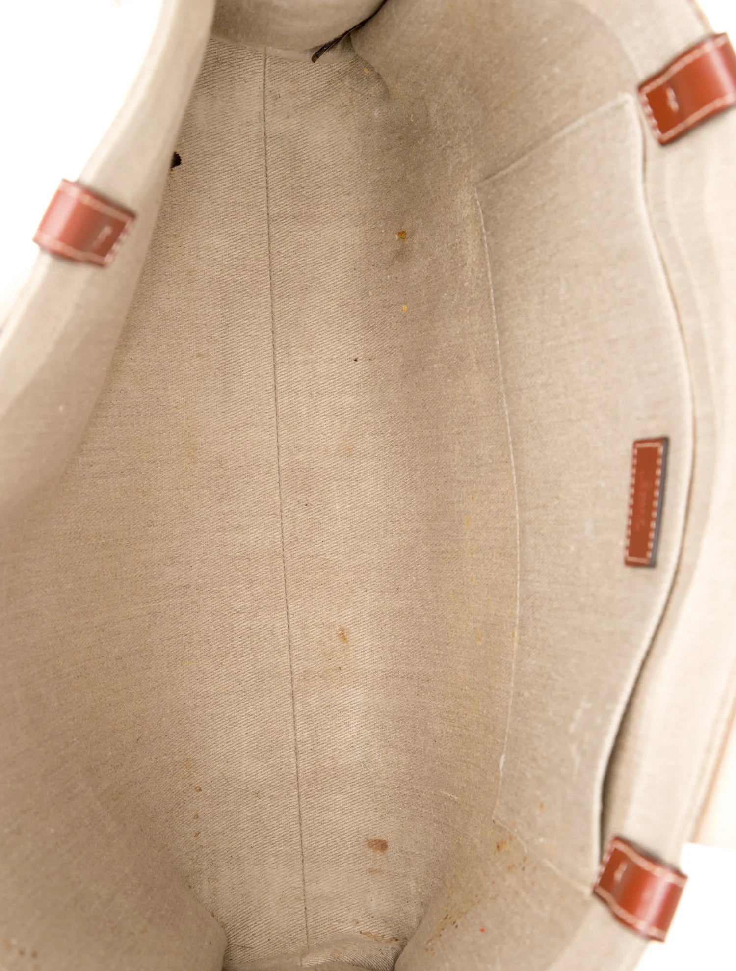 $1650 Chloe Cotton Calfskin Large Woody Ribbon Tote White Brown